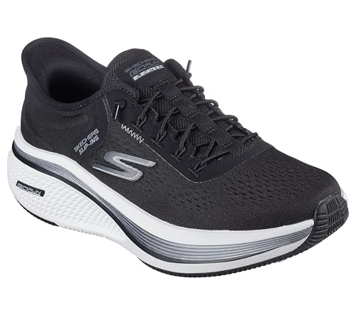 Skechers Women's Go Run Elevate 2.0 Banyan Hands Free Slip-Ins Sneaker, Black/White, 8.5
