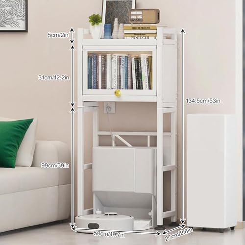 VOLDAX Robot Vacuum Storage Cabinet Assembly