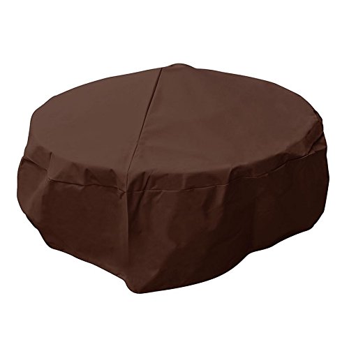 Elemental 38" Inch Brown Round Firepit Cover Durable Fabric, Water Resistant UV Protected-image-34