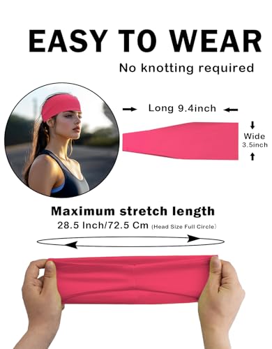 Image of Headbands for Men & Women, Sweat Headband Non-Slip Sweatband Sports Running Cycling Yoga Basketball Workout Football Training