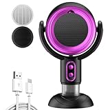 PuffHide Purifier Indoor Smoke Fan, Puffhide-Rauchventilator, Tragbarer Abluftventilator, Entfernbarer & Waschbarer Filter, leise Tisch-Rauchluftreiniger-Ventilator Einstellbarer Winkel (Lila)