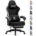 GTPLAYER Gaming Chair, Computer Office Chair with Pocket Spring Cushion, Linkage Armrests and Footrest, High Back Ergonomic Computer Chair with Lumbar Support Task Chair with Footrest(Black)
