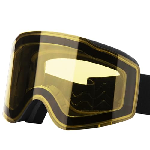 Gafas de snowboard unisex de doble capa con protección UV total contra el sol de la nieve
