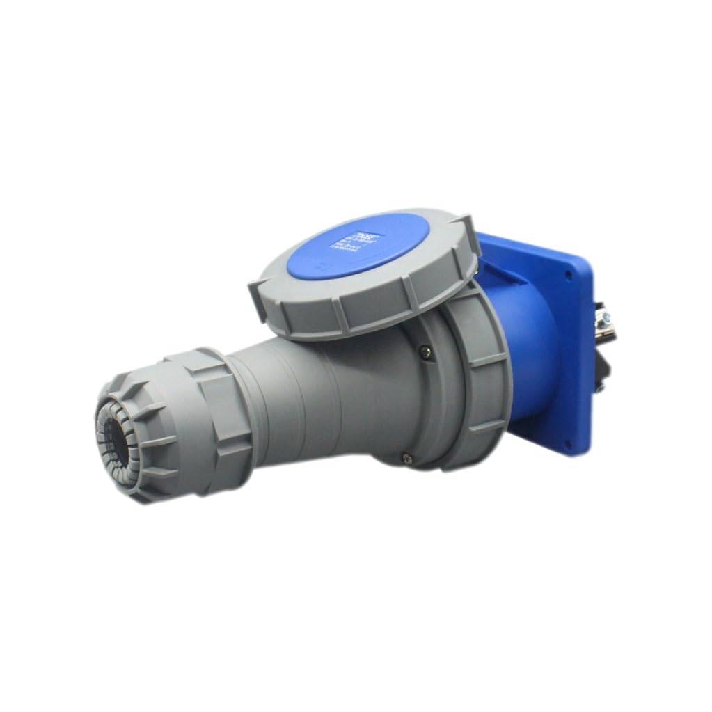 1Set CEE Industrial Connector Plug Socket, 4Pin 125A 380V-415V 3P+E 6H IP67 Waterproof IEC60309 CEE Connector Industrial Concealed Installation Socket Set Power Connecting (4Pin 125A)