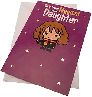 Official Harry Potter Daughter Birthday Card - Hermione With Wand Card, To A truly Magical Dauhter