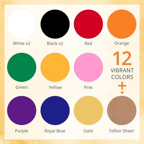 HTVRONT HTV Heat Transfer Vinyl -13 Pack HTV Vinyl Sheets, 12" x 10" Iron on Vinyl for T Shirts, 10 Assorted Premium Colors Heat Transfer Vinyl for All Cutting Machines - Image 6