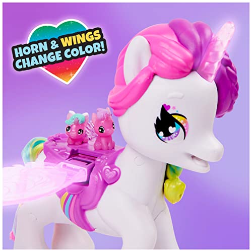 Hatchimals CollEGGtibles, Hatchicorn Unicorn Toy with Flapping Wings, Over 60 Lights & Sounds, 2 Exclusive Babies, Kids Toys for Girls Ages 5 and up by Hatchimals - Image 3