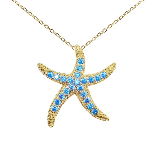 Chaîne en argent sterling 925 et pendentif étoile de mer, votre accessoire pour cet été