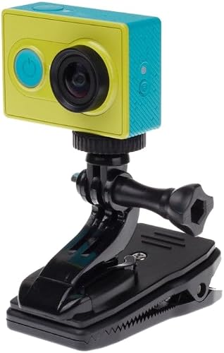 360 Degree Rotation J Shape Backpack Hat Clip Fast Clamp Mount For Xiaomi Yi Sport Camera(Xm17)