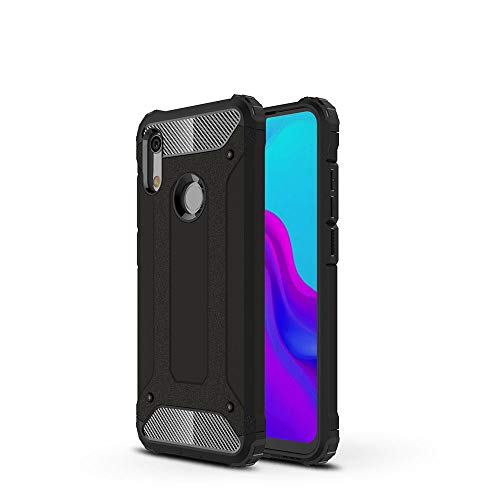 LAGUI Adecuado para Huawei Y6s Funda, Robusto Carcasa TPU/PC de Doble Capa al Aire Libre, Negro