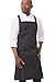 Chef Works F35 Cross-Back Bib Apron, White Pinstripe