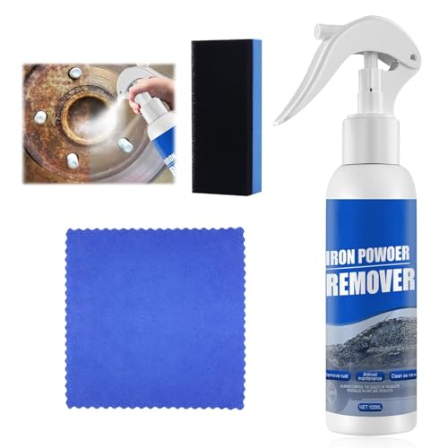 KUIRUNRX® Décapant Rouille Spray 100ml, Nettoyant Antirouille Multiusage pour Métal, Voiture, Vélo et Chaîne de Vélo, Dissout la Poussière Ferroviaire et Les Résidus de Frein
