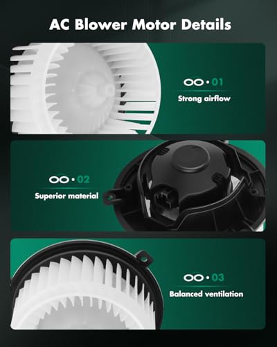 Image of 95920148 HVAC Blower Motor SCITOO ABS Plastic Heater Blower Motor with Fan Air Conditioning Compatible with 2014-2019 for Buick for Encore /12-19 for Chevrolet for Sonic /13-19 for Chevrolet for Trax