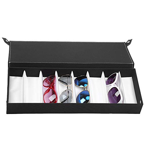 Nannday 【𝐎𝐬𝐭𝐞𝐫𝐟ö𝐫𝐝𝐞𝐫𝐮𝐧𝐠𝐬𝐦𝐨𝐧𝐚𝐭】 Schmuck Aufbewahrungsbox, 8 Gitter Staubdichte Brille Case Organizer Sonnenbrille Aufbewahrungsbox Schmuck Display Container Cover
