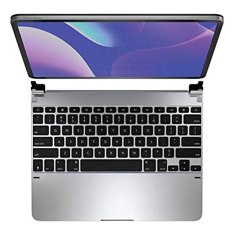 Brydge 12.9 Pro Keyboard for iPad Pro 12.9-inch 3rd Generation & 4th Generation Models (2018 & 2020) | Aluminum Wireless Bluetooth 4.2 Keyboard with Backlit Keys | Long Battery Life | (Silver) Cover