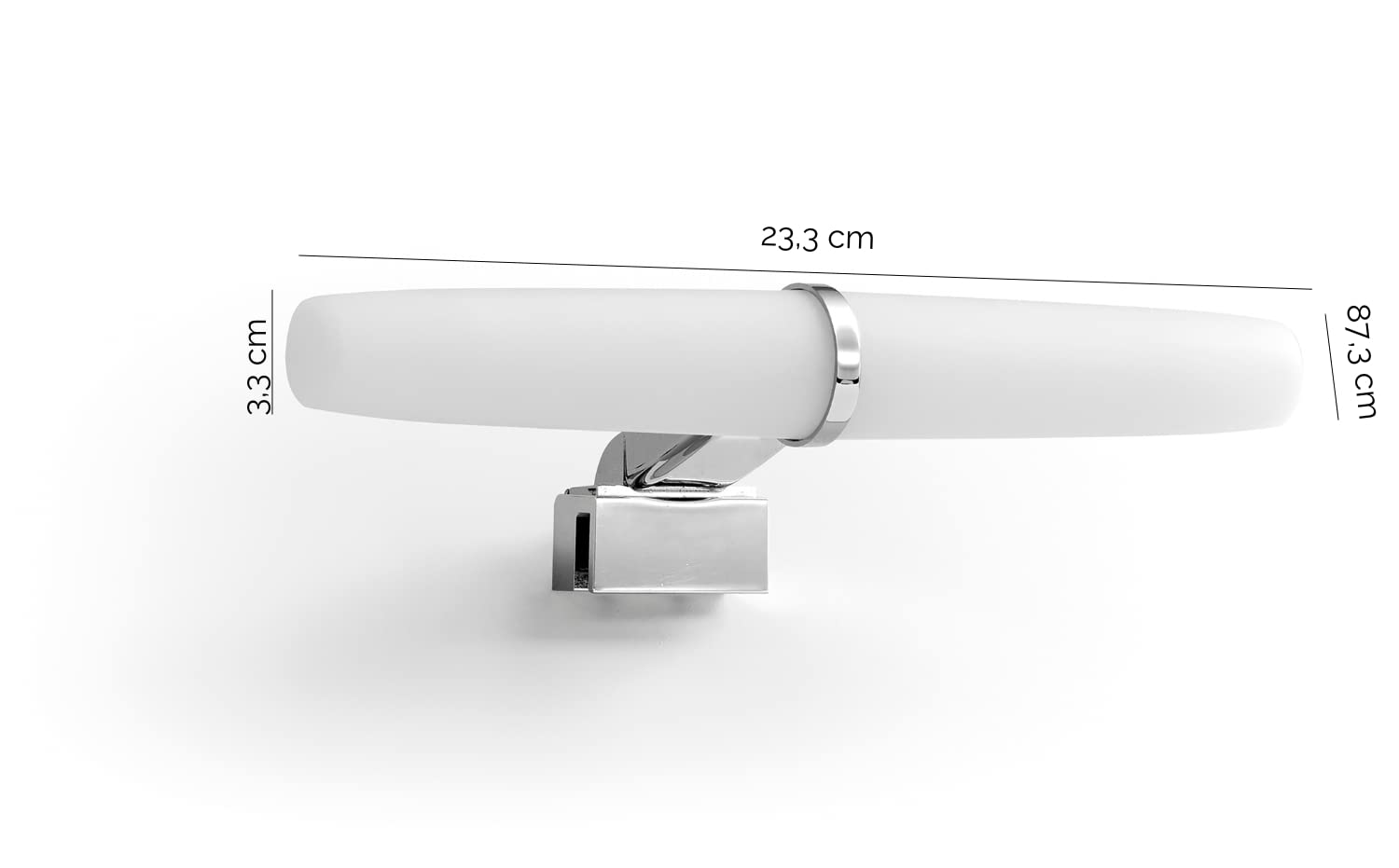 Aplique Espejo de Baño ICY (23cm) Cromado - LED SMD - Lámpara Pared