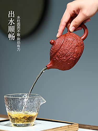 Image of Xishi Teapot 10oz Chinese Dragon Zisha Clay Tea Pot Dahongpao Mud Kungfu Tea Set Kettle