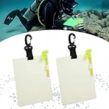 AmazingSpark 2 Pcs Glow in Dark Dive Slate with Pencil and Clip for Underwater Communication 7.28 x...
