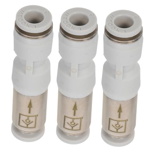 SHINEOFI 3Piezas Válvula de Retención Unidireccional de Gas Rápida para Compresor de Aire Suave para Instalaciones Rápidas y Proyectos Urgentes