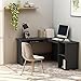 vidaXL Scrivania Angolare a L Mobile Porta PC Scrittoio Tavolo Lavoro Computer Arredi Casa Studio Ufficio Grigio 120x140x75 cm in Truciolato