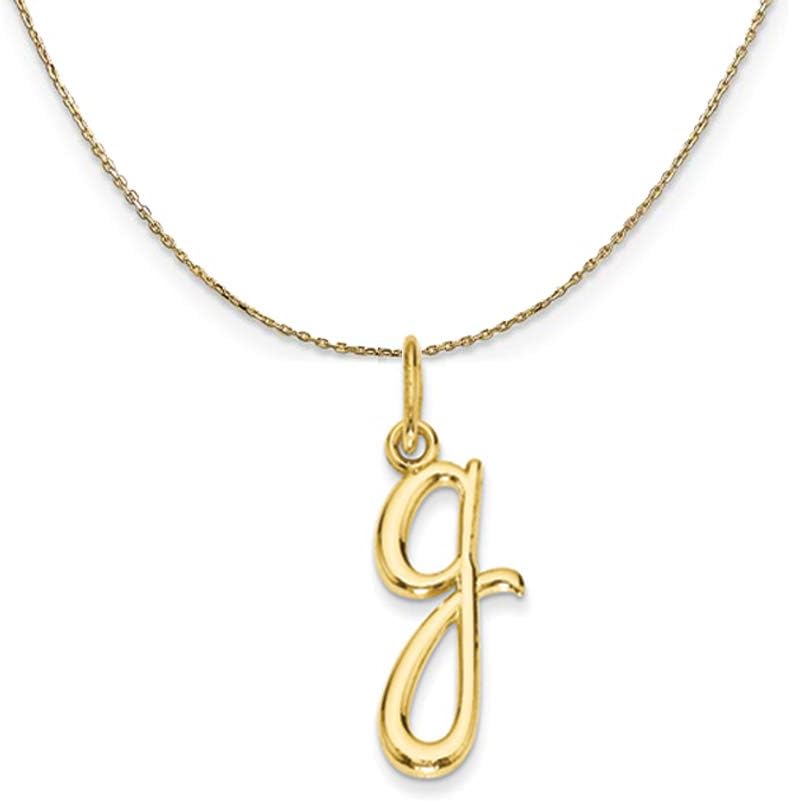 The Black Bow 14k Yellow Gold, Claire Mini Lower Case Initial G Necklace