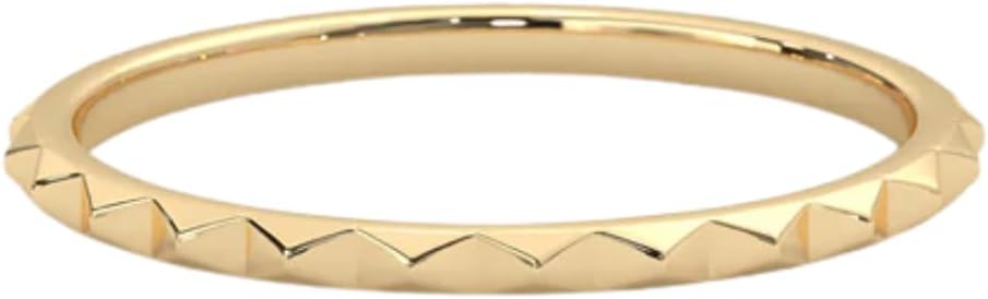 14K Gold Vermeil Ring for Women, Minimalist Stackable Band, 925 Sterling Silver Statement & Everyday Jewelry, Gifts for Women