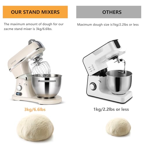 8.4QT Commercial Stand Mixer 800W with NSF Certified and Aluminum Die Casting, Mixers Kitchen Electric Stand Mixer Metal Food Mixer with Stainless Steel 8L Bowl, Dough Hook, Whisk and Beater