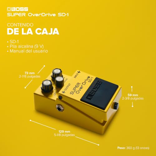 Miniatura 7 de Boss Pedal Boss Sd-1 Super Overdrive Compacto Pedal De Saturación Con Sonidos Saturados Cálidos Y Aterciopelados