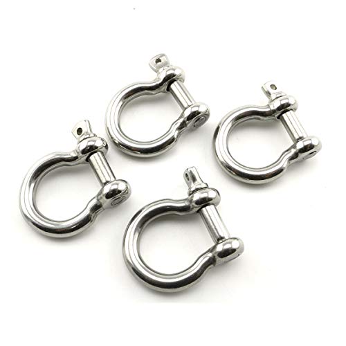 image for Heyous 4pcs 5/16 Inch 8mm Screw Pin Anchor Shackle Stainless Steel Hea