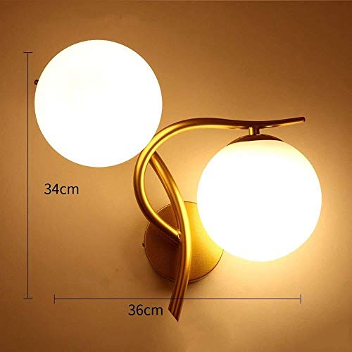 Aplique de pared de cristal doble para iluminar con elegancia tu salón o pasillo moderno 4