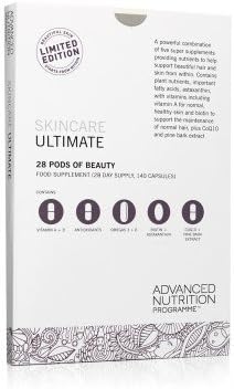 Advanced Nutrition Programme - Skin Ultimate - 140 Softgels and Capsules - Contains Skin Vit A, Skin Antioxidant, Skin Asta-Boost and Skin Co-Q10+ - For Skin, Hair and Nails - Anti-Ageing