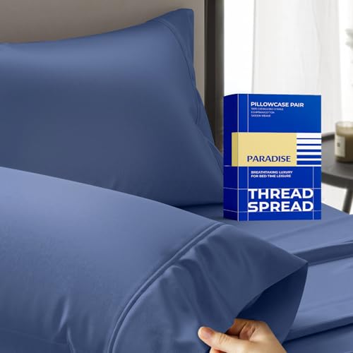 THREAD SPREAD Egyptian Cotton Queen Pillowcases Set of 2