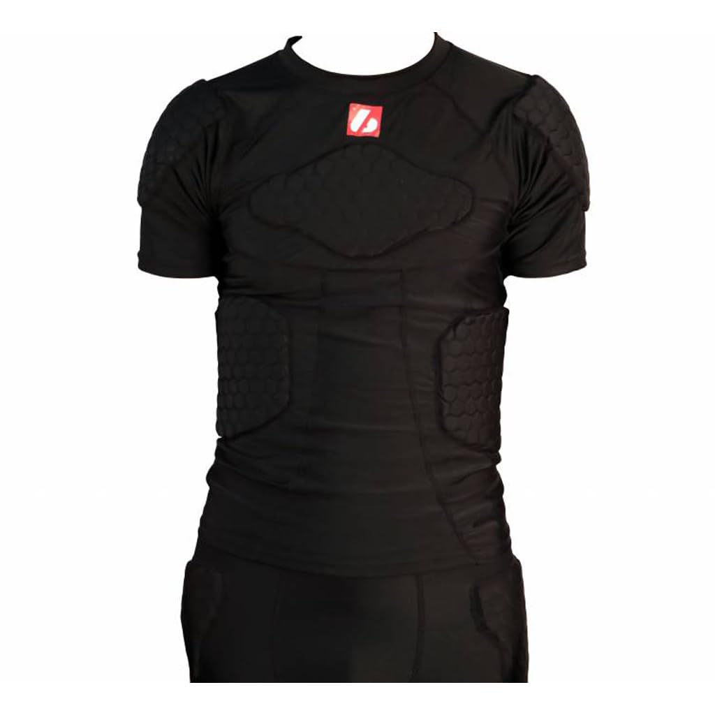 BARNETT FS-09 T-Shirt Manches Courtes de Compression, 4 pièces intégrées, Football américain (XL)