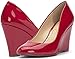 Jessica Simpson Women's Cash Solid Slip On Wedge Heels, Red Patent, 7 M US