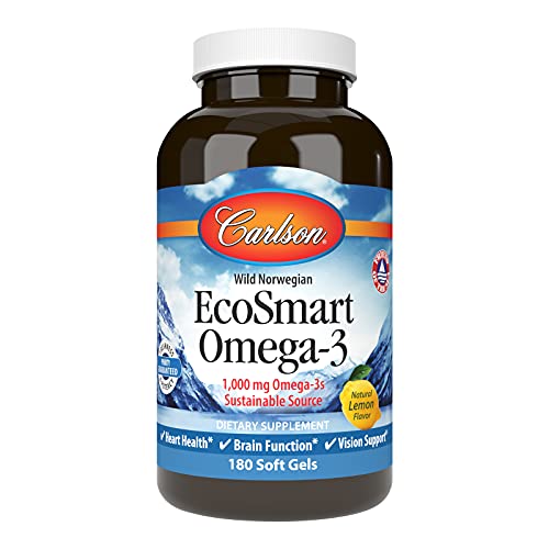 Carlson-EcoSmart-Omega-3-1000-mg-Omega-3s-Sustainable-Source-Heart-Health-Brain-Function-Vision-Support-Lemon-180-Softgels