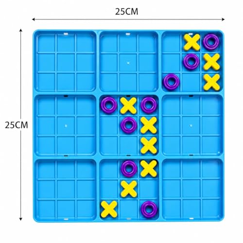 Image of Ultimate Tic Tac Toe Board Game for Kids 8+ & Adults | 3D Strategy Brain Game for Family Fun, Educational Thinking Toy | Indoor Travel Board Game for Boys, Girls & Family Game Night