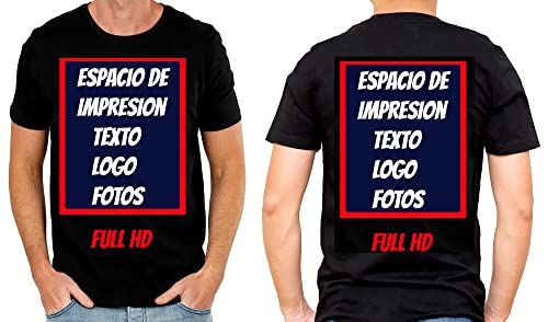 RUBBER DUCK Camiseta Personalizada Negra Hombre/Mujer Diseña tu Estilo único Personalización en Delantera y Trasera Impresión Disponible Tallas Prenda expresarte. (S, Negro)
