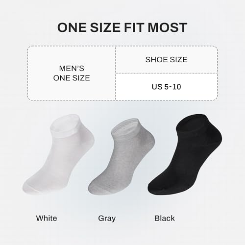 Socks Men Ankle 6 Pairs Cotton Quarter Premium Trendy Comfort Breathable Socks Made in Korea Size 5-94