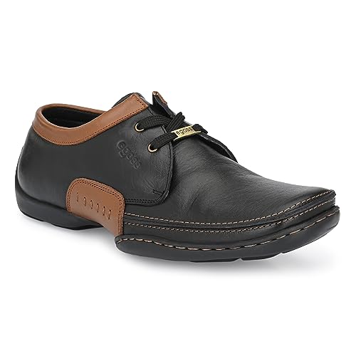 Image of egoss Formal Lace-Up Shoes for Men | Genuine Leather | Stylish & Comfortable | Perfect for Office, Party G-354