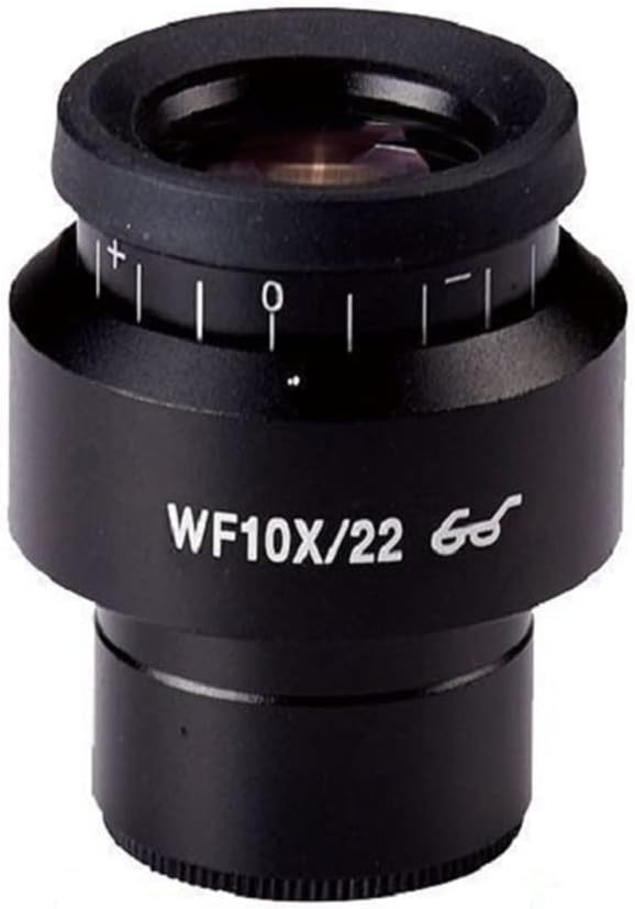 Microscope Accessories Kit for Stereo Microscope Eyepiece WF10X WF12.5X WF15X WF20X WF25X WF30X Diameter 30mm Diopter Adjustable High Eye Point Wide Field Microscope Slides(WF10X-22)