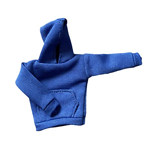 Rockible Fashion 1:12 Miniature Hoodie Clothes For 6" Soldiers Figures Dress Up Accessory , Blue #TOP16