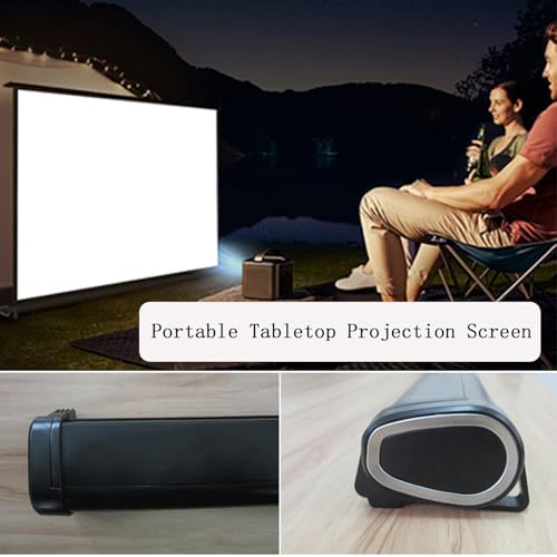 Pantalla manual para proyector 50in HD 16:9 plegable portátil miniatura 2