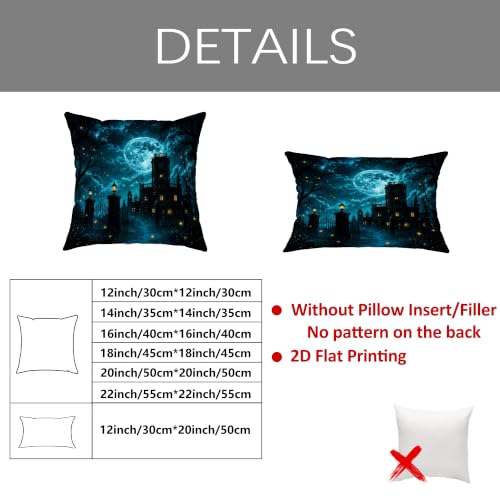 Housses coussin lavables velours 55x55 décoration Halloween propre