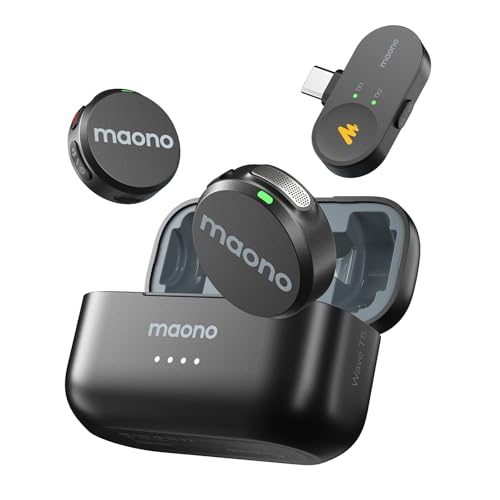 MAONO Wave T5 Microfono Inalambrico para Móvil - Microfono