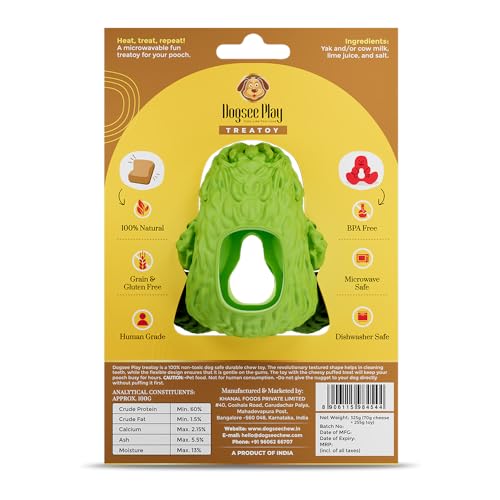 Jouet pour chien résistant Dogsee vert interactif et micro-ondable - 3