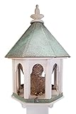 Wild Bird Feeder Solid Cellular PVC Patina Copper Roof (F8V) Made in The USA