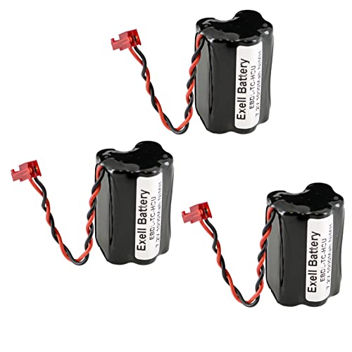 Exell Battery 3x 7.2V NiMH 1000mAh Battery Pack Fits TimeLox TC HCU Communication Unit