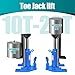 20 Ton On Top Lift Capacity Bottle Jack, 10 Ton On Toe Toe Jack Lift, Alloy Steel Heavy Duty Hydraulic Toe Jack with Pump Handle, Hydraulic Claw Jack for Machinery, Industry, Blue