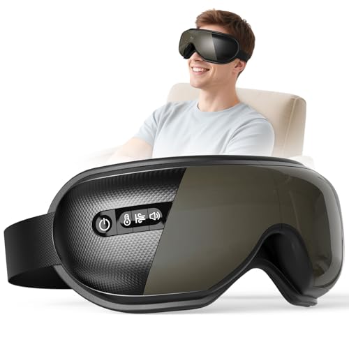 XJUGEZ Masajeador de Ojos con Calor, Música Bluetooth Masaje Compresión de Aire, 180° Plegable Masajeador Ocular para Aliviar la Tensión Ocular Ojos Secos Mejorar el Sueño Regalo de Cumpleaños, Negro XJUGEZ Masajeador de Ojos con Calor, Música Bluetooth Masaje Compresión de Aire, 180° Plegable Masajeador Ocular para Aliviar la Tensión Ocular Ojos Secos Mejorar el Sueño Regalo de Cumpleaños, Negro