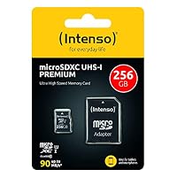 Intenso Premium microSDXC 256GB Class 10 UHS-I Speicherkarte inkl. SD-Adapter (bis zu 90 MB/s), schwarz (Packung mit 2) – Ansicht 5